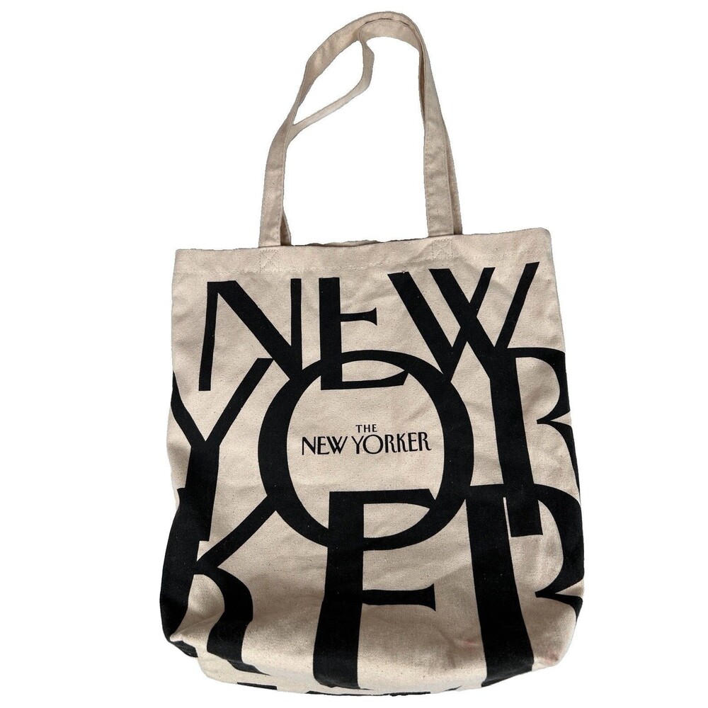 The New Yorker Magazine Tote Bag 15x15”  Shopping Distressed Canvas